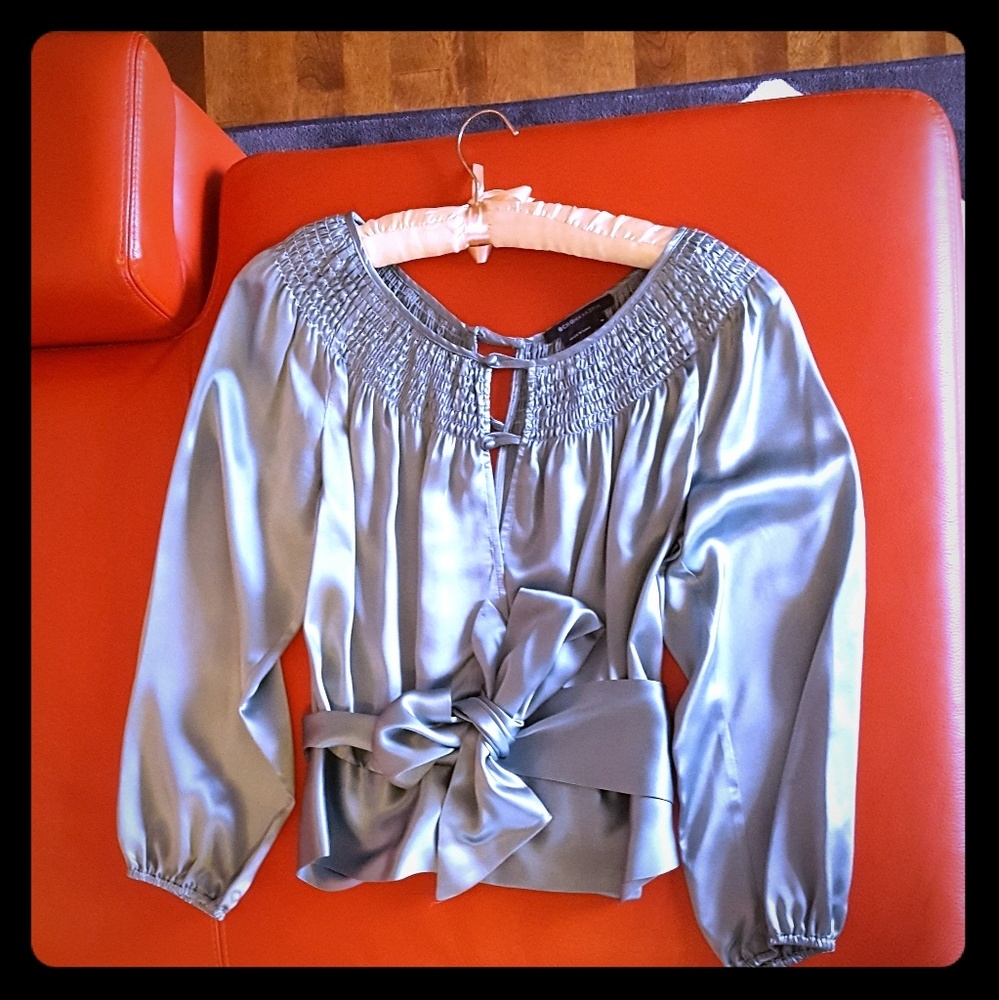 BCBG MAXAZRIA Silk Mint Blouse Size M